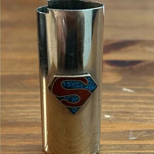 Silver Superman Bic Lighter Cover